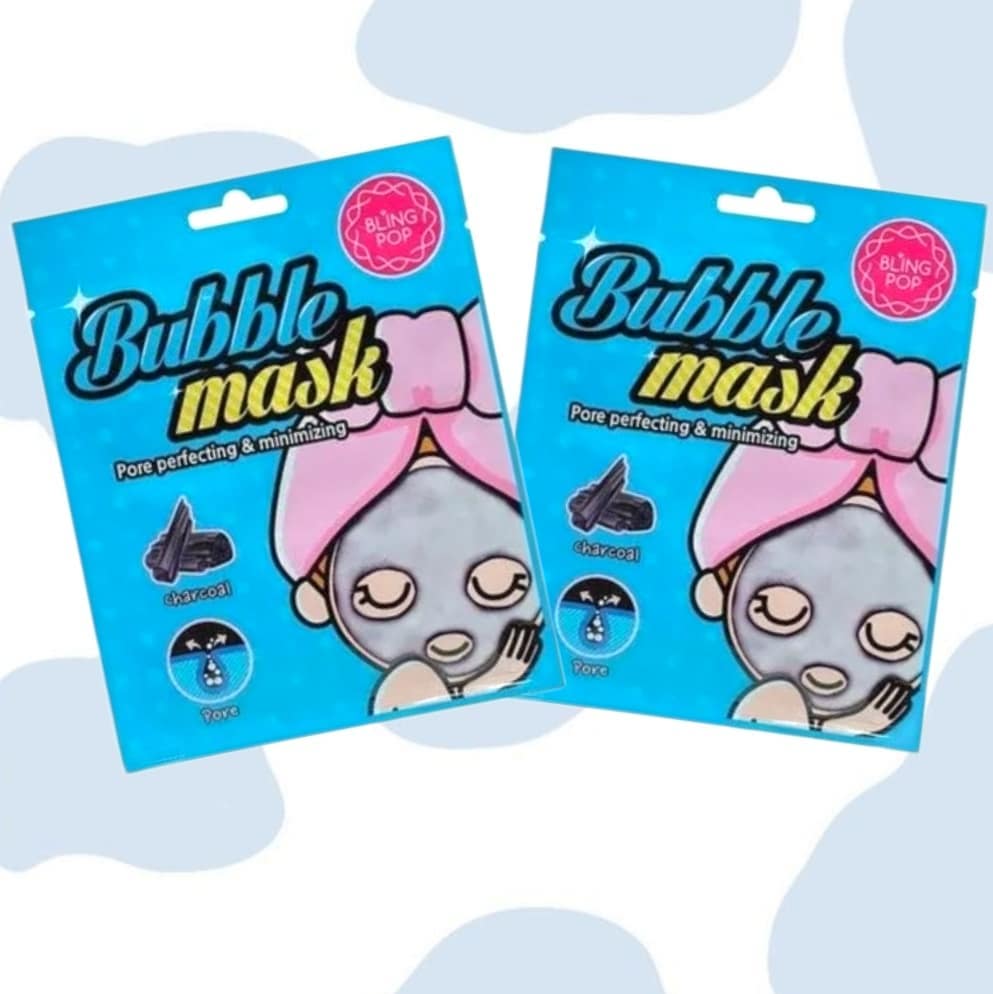 Blingpop Charcoal Bubble Mask 10 Sheets