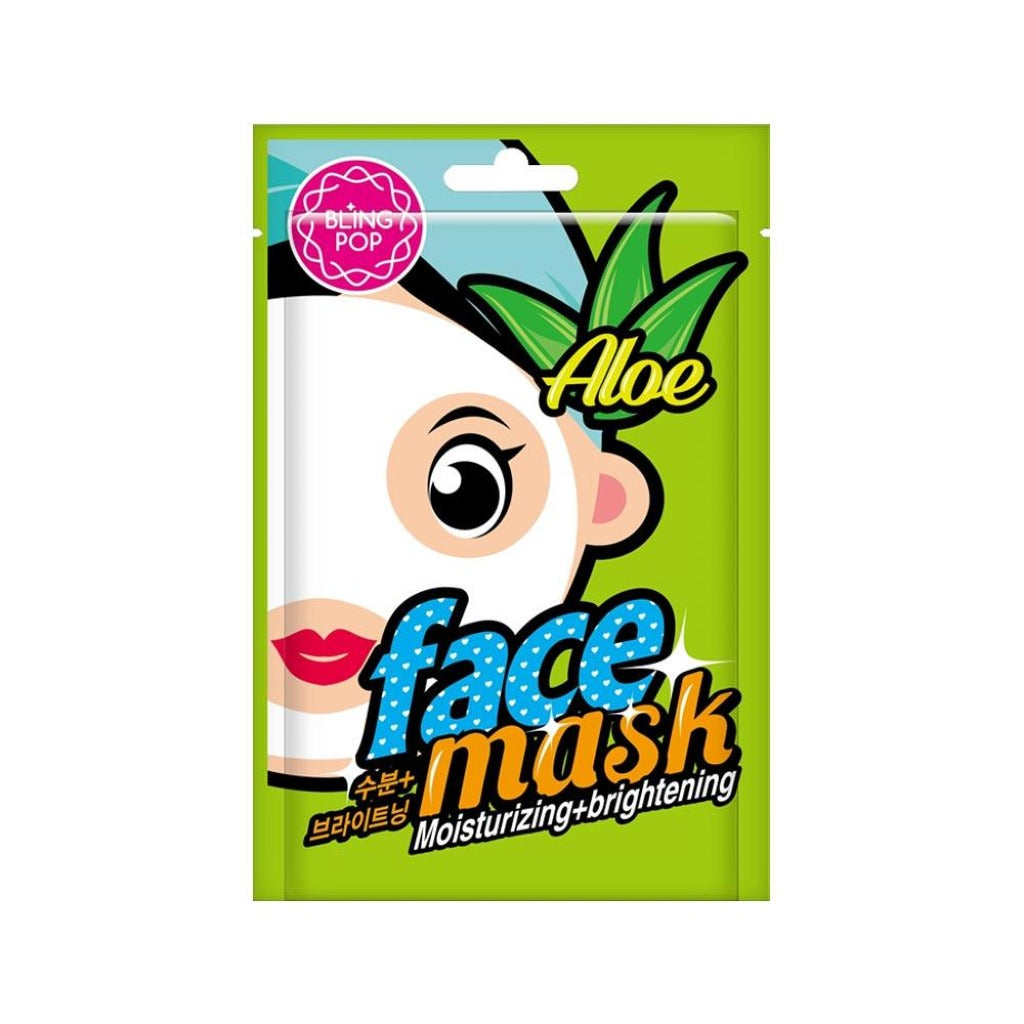 Bling Pop Aloe Moisturizing And Brightening Mask 10 Sheets