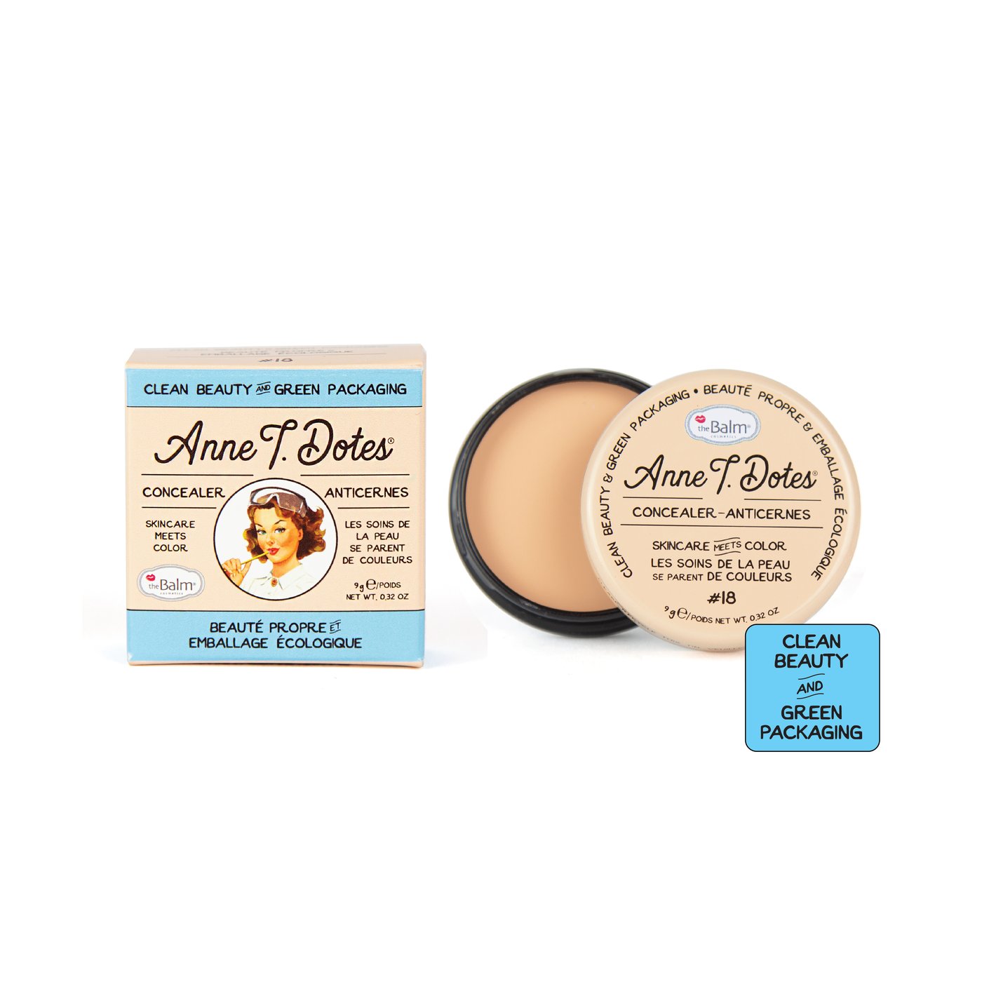 The Balm Anne T. Dote Concealer- Light / Medium - كونسيلر وخافي للعيوب  ذا بالم  The Balm The Balm Anne T. Dote Concealer- Light / Medium أن تي دوتس درجة فاتح إلى متوسط رقم 18